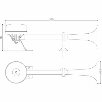 12v Marine Horn high tone 