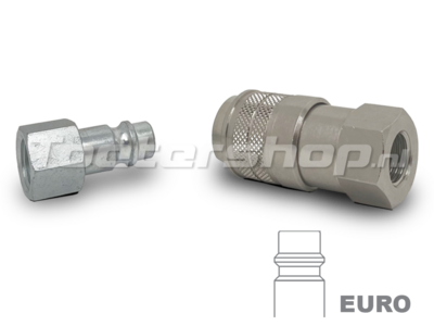 EURO Quick Connector 1/4 BSP Female to 1/4 BSP Female